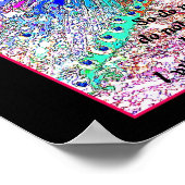 Rainbow Peacock Art Isaiah 41:10 Print ポスター (角)