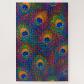Rainbow Peacock Feathers ジグソーパズル (縦)