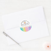 Rainbow pencil Property Of Classroom Sticker Rain ラウンドシール (封筒)