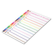 Rainbow PencilsとBoxes To Do List Personalize ノートパッド (アングル)