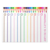 Rainbow PencilsとBoxes To Do List Personalize ノートパッド (正面)