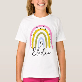Rainbow Personalized Name Birthday Number Custom G Tシャツ