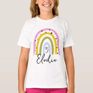 Rainbow Personalized Name Birthday Number Custom G Tシャツ