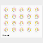 Rainbow Personalized Name Sticker Custom Gift ラウンドシール (シート)