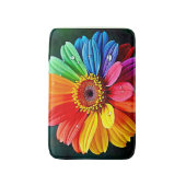 Rainbow Petal Flower Art バスマット (正面縦)