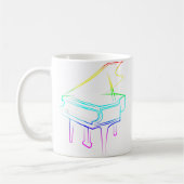 Rainbow Piano コーヒーマグカップ (左)