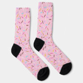 Rainbow Pink Donut Sprinkles Gift Socks ソックス (右)