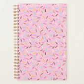 Rainbow Pink Donut Sprinkles Notebook Planner  プランナー手帳 (正面)
