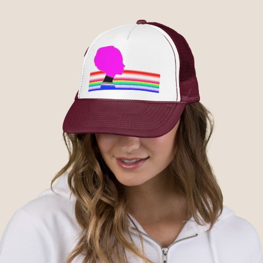 Rainbow Pink Profile – Pop Art Trucker Cap キャップ (インサイチュ)