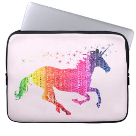 Rainbow Pink Unicorn ラップトップスリーブ