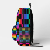 Rainbow Plaid Backpack With Black Detail プリントバックパック (右)