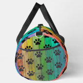 Rainbow Plank Paw Print Pet Weekender ダッフルバッグ (右)
