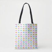 Rainbow Polar Bear Tote Bag トートバッグ (正面)
