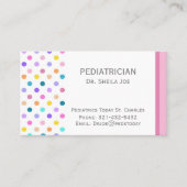 Rainbow Polka Dots Colorful Business Card 名刺 (正面)