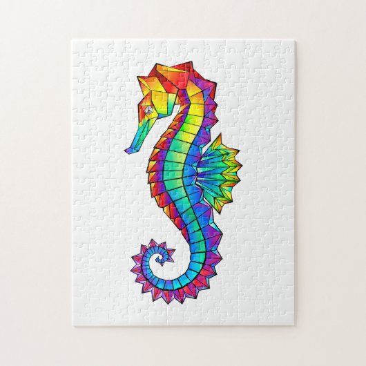Rainbow Polygonal Seahorse ジグソーパズル (縦)