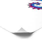 Rainbow Polygonal Seahorse フォトプリント (角)