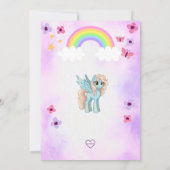 Rainbow Pony Birthday Party Invitation 招待状 (裏面)