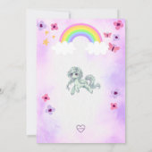 Rainbow Pony Birthday Party Invitation 招待状 (裏面)