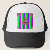 rainbow poop emoji キャップ (正面)