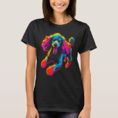 Rainbow Pop Poodle Dog Tシャツ (正面)