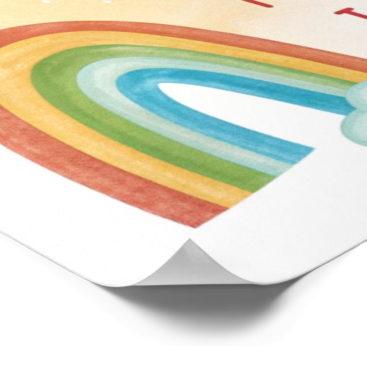 Rainbow Positive Affirmations Poster for Kids ポスター (角)