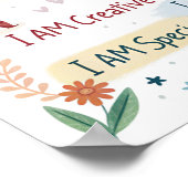 Rainbow Positive Affirmations Poster for Kids ポスター (角)