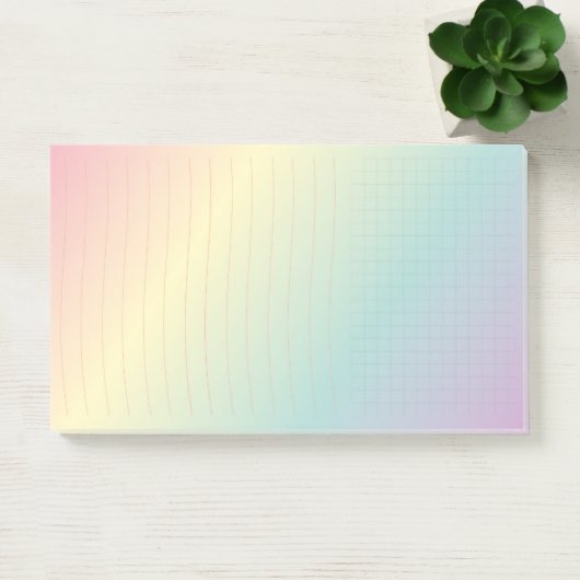 Rainbow Post-It®、10 x 6インチ ポストイット (オフィス)