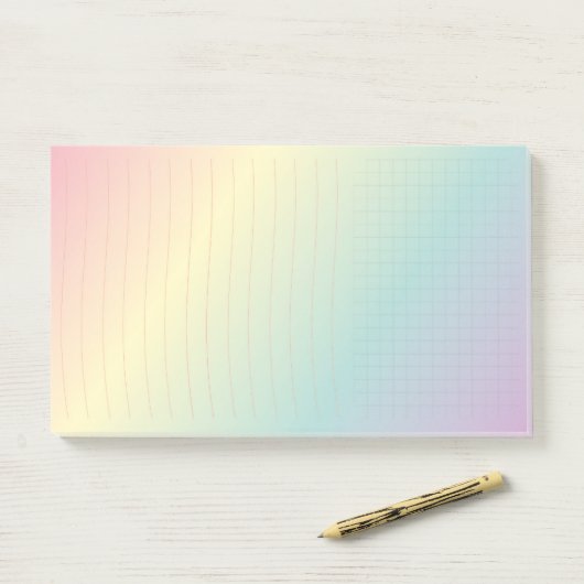 Rainbow Post-It®、10 x 6インチ ポストイット (デスク)