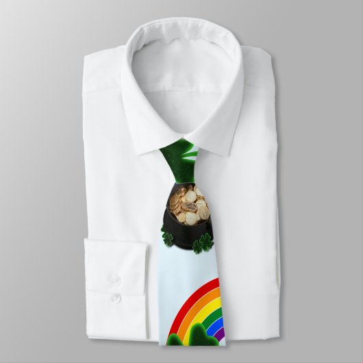 Rainbow Pot of Gold St. Patrick's Day ネクタイ (タイ)