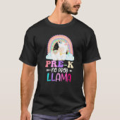Rainbow Pre-K No Prob Llama 100th Day of School Pr Tシャツ (正面)
