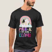Rainbow Pre K No Prob Llama 100th Day Of School Tシャツ (正面)