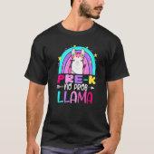 Rainbow Pre-Kindergarten No Prob Llama 100th Day o Tシャツ (正面)
