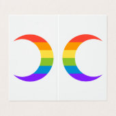 Rainbow Pride Crescent Moons Greeting Card 名刺 (外部フラット)