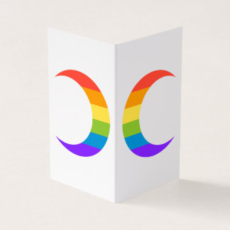 Rainbow Pride Crescent Moons Greeting Card 名刺