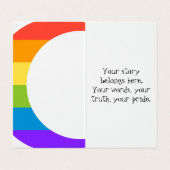 Rainbow Pride Crescent Moons Greeting Card 名刺 (内部フラット)