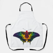 Rainbow Pride Flag Swallowtail Butterfly エプロン (正面)