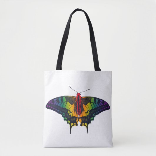 Rainbow Pride Flag Swallowtail Butterfly トートバッグ (正面)