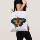 Rainbow Pride Flag Swallowtail Butterfly トートバッグ (クローズアップ)