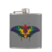 Rainbow Pride Flag Swallowtail Butterfly フラスク (正面)