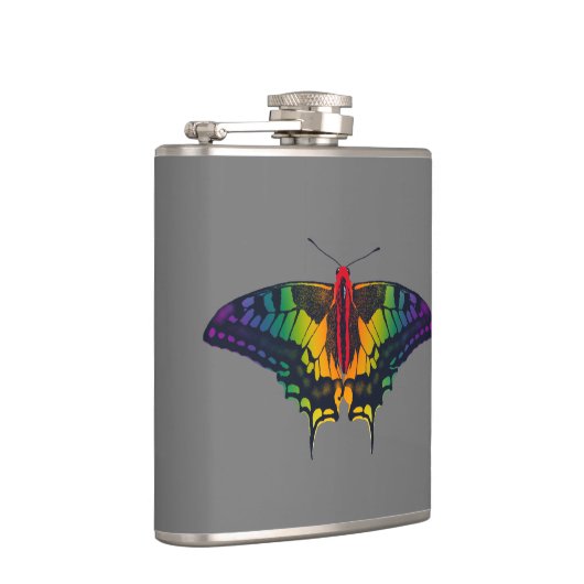 Rainbow Pride Flag Swallowtail Butterfly フラスク (右)