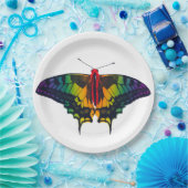 Rainbow Pride Flag Swallowtail Butterfly ペーパープレート (パーティー)