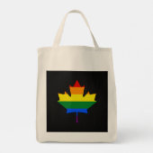 Rainbow pride maple leaf  トートバッグ (裏面)