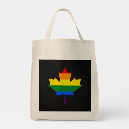 Rainbow pride maple leaf  トートバッグ (裏面)