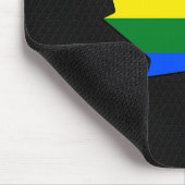 Rainbow pride maple leaf  マウスパッド (コーナー)