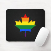 Rainbow pride maple leaf  マウスパッド (マウス)