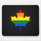 Rainbow pride maple leaf  マウスパッド (正面)