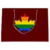 Rainbow pride maple leaf  ラージペーパーバッグ (正面)