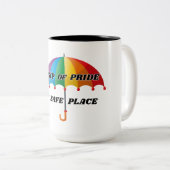 RAINBOW PRIDE MY SAFE PLACE LGBTQ 15オンス ツートーンマグカップ (正面右)