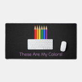 Rainbow pride pencils  デスクマット (キーボード&マウス)