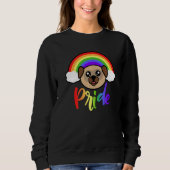 Rainbow Pride Pug Cute LGBTQ Rainbow Pug   スウェットシャツ (正面)